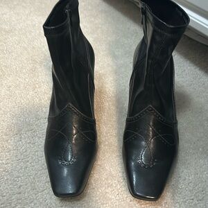Franco Sarto black ankle boots